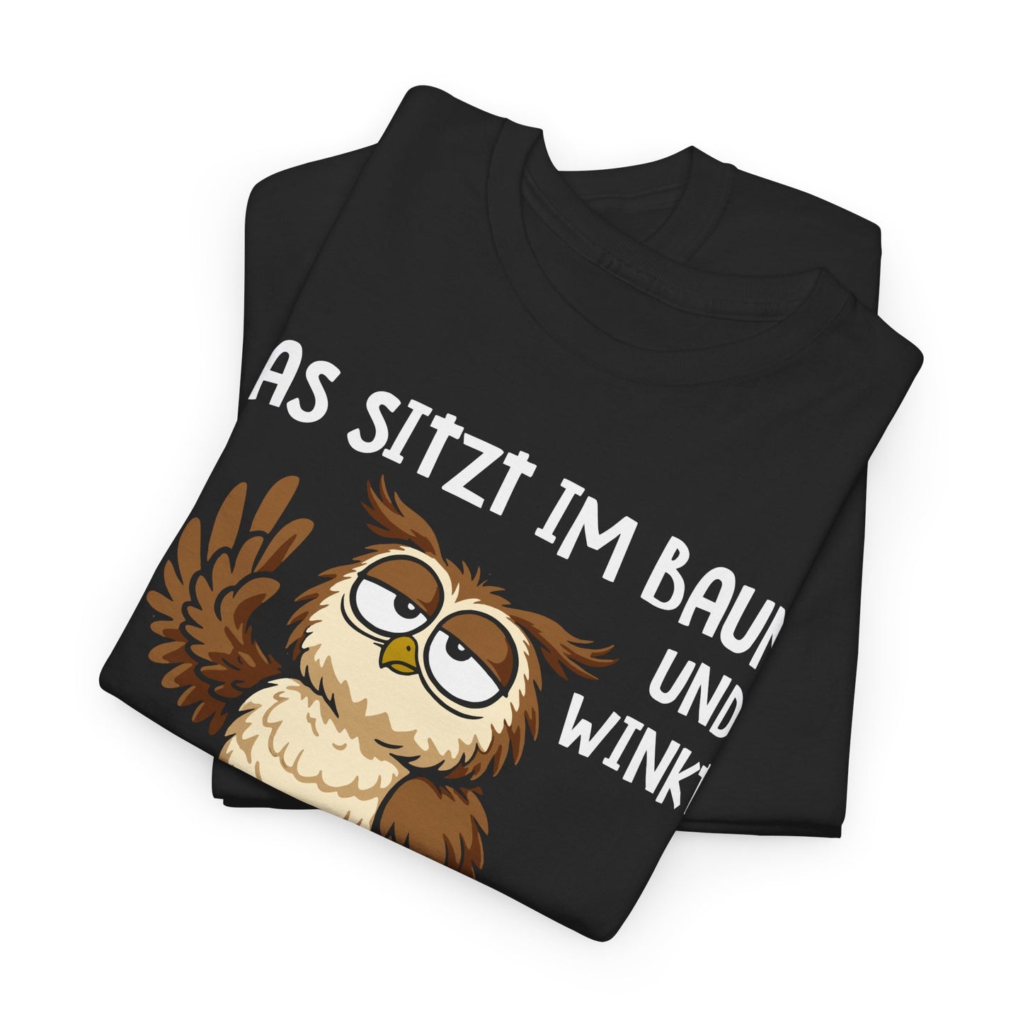 T-Shirt (bis 5XL) Was sitzt im Baum und winkt? Ein Huhu!