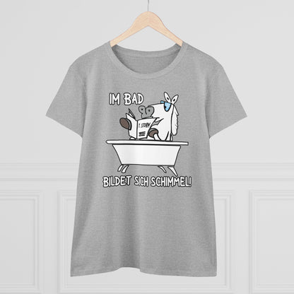 Damen T-Shirt Im Bad bildet sich Schimmel