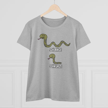 Damen T-Shirt Schlange Schkurze