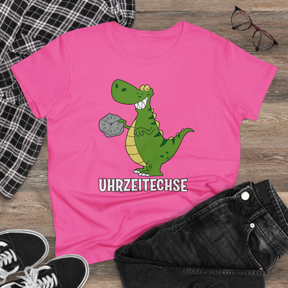 Damen T-Shirt Uhrzeitechse
