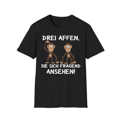 T-Shirt Drei Affen die sich fragend ansehen