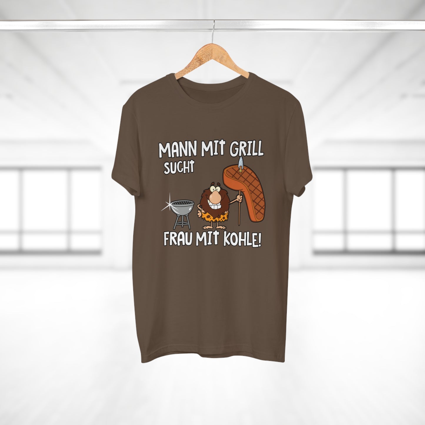 T-Shirt Mann mit Grill sucht Frau mit Kohle (bis 5XL)