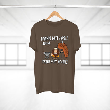 T-Shirt Mann mit Grill sucht Frau mit Kohle (bis 5XL)