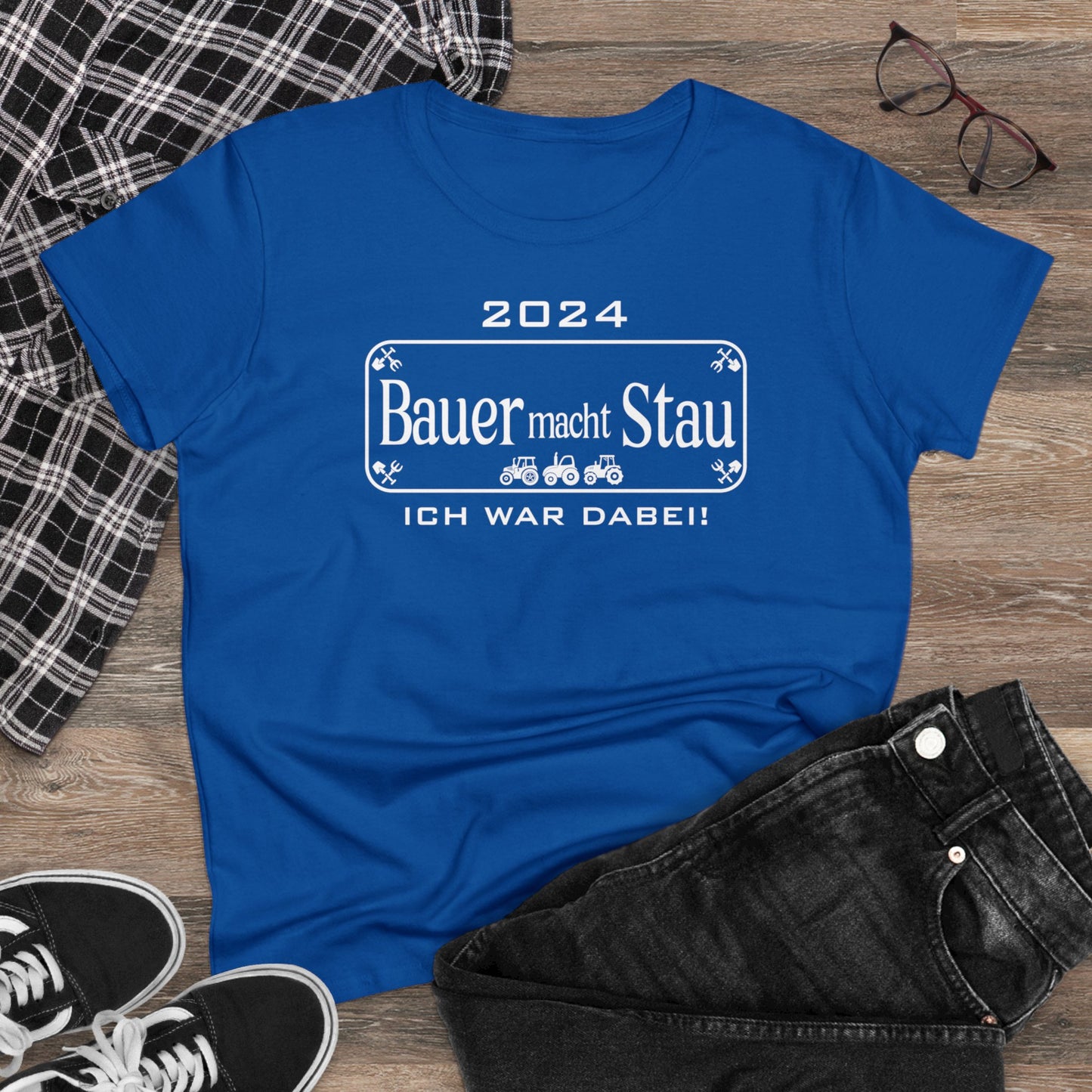 Damen T-Shirt Bauer macht Stau