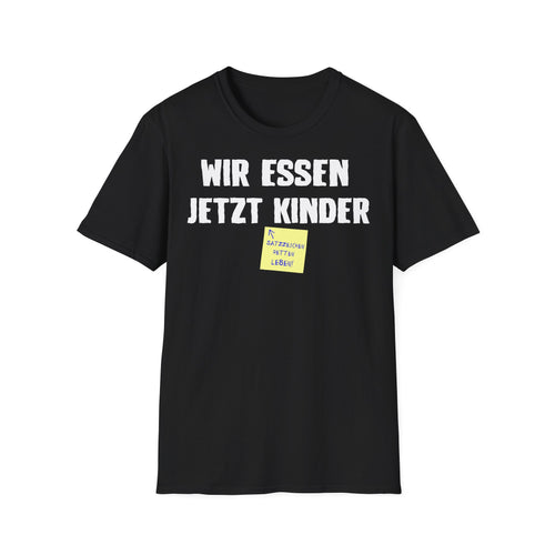 T-Shirt (bis 5XL) Wir essen jetzt Kinder - Satzzeichen retten Leben