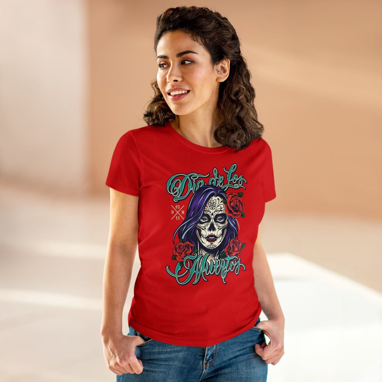 Damen T-Shirt Dia de Los Muertos