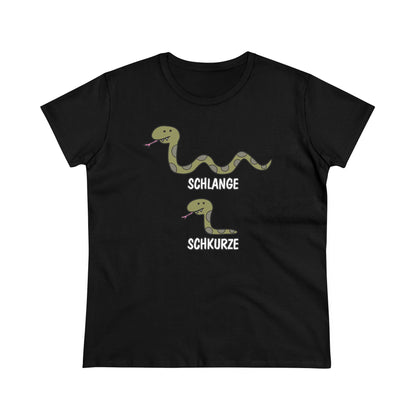 Damen T-Shirt Schlange Schkurze