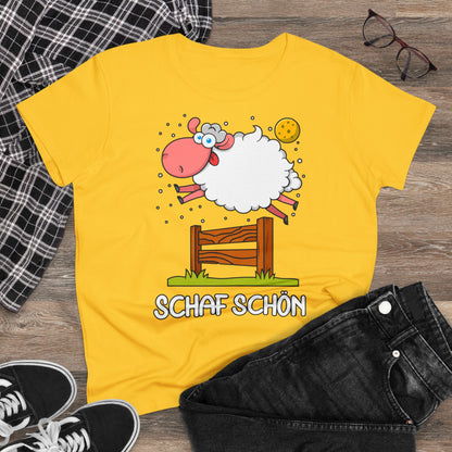 Damen T-Shirt Schaf schön