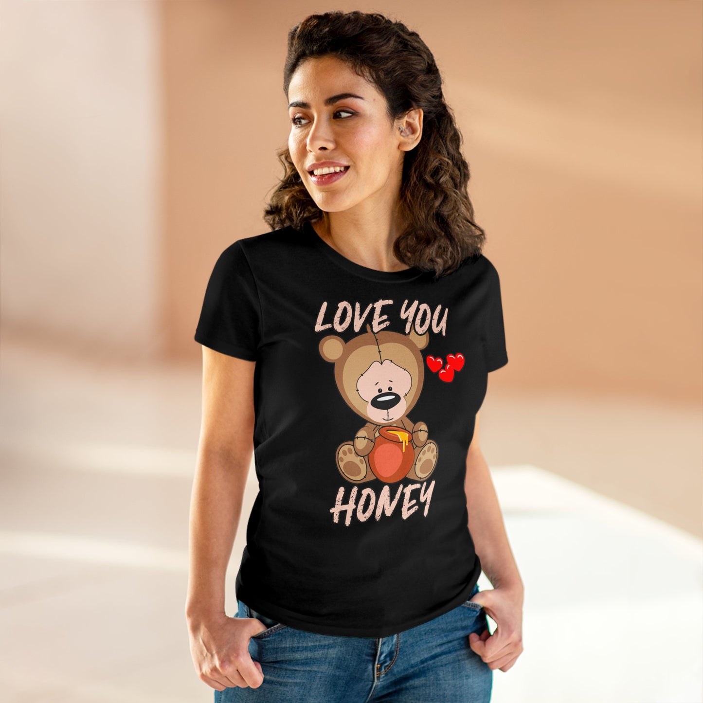 Damen T-Shirt Love you Honey