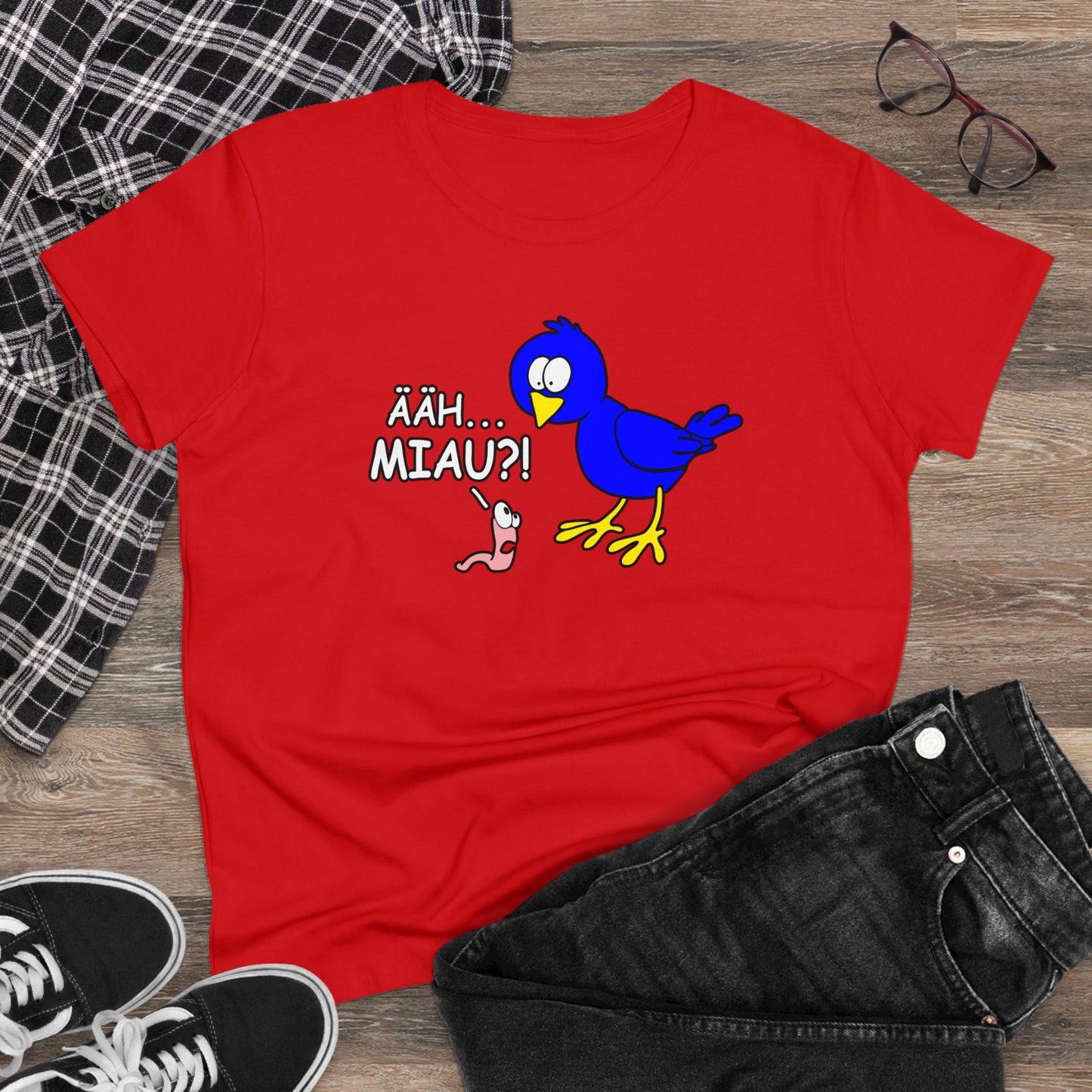 Damen T-Shirt Ääh Miau