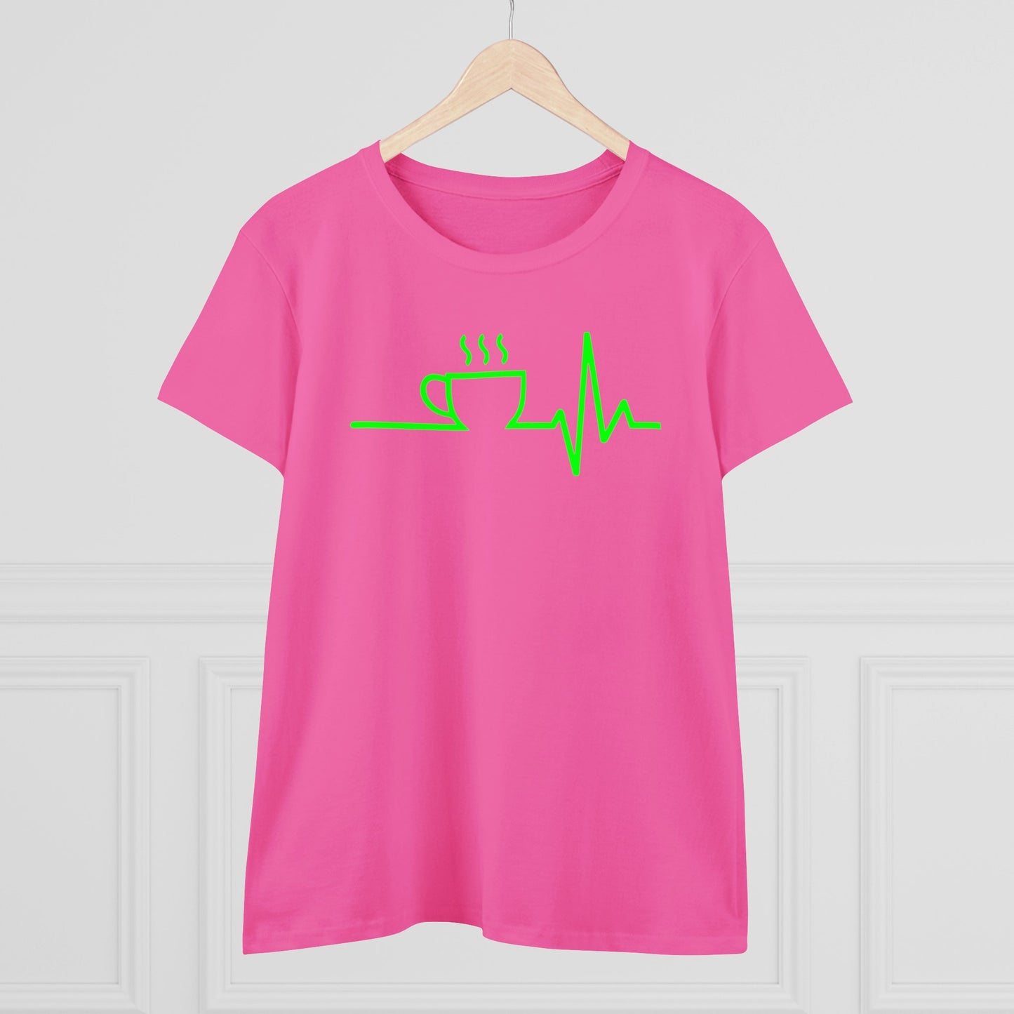 Damen T-Shirt Kaffee EKG