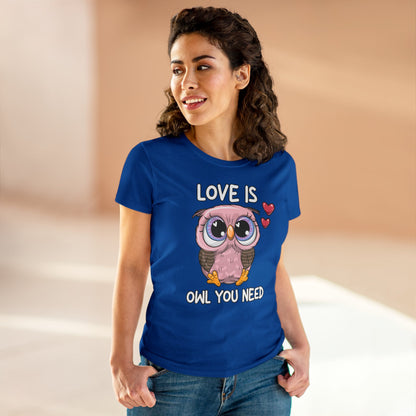 Damen T-Shirt Love is Owl you need