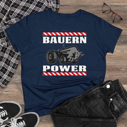 Damen T-Shirt Bauern Power