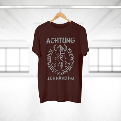 T-Shirt Achtung - Ich bin zu Dick zum weglaufen (bis 5XL)