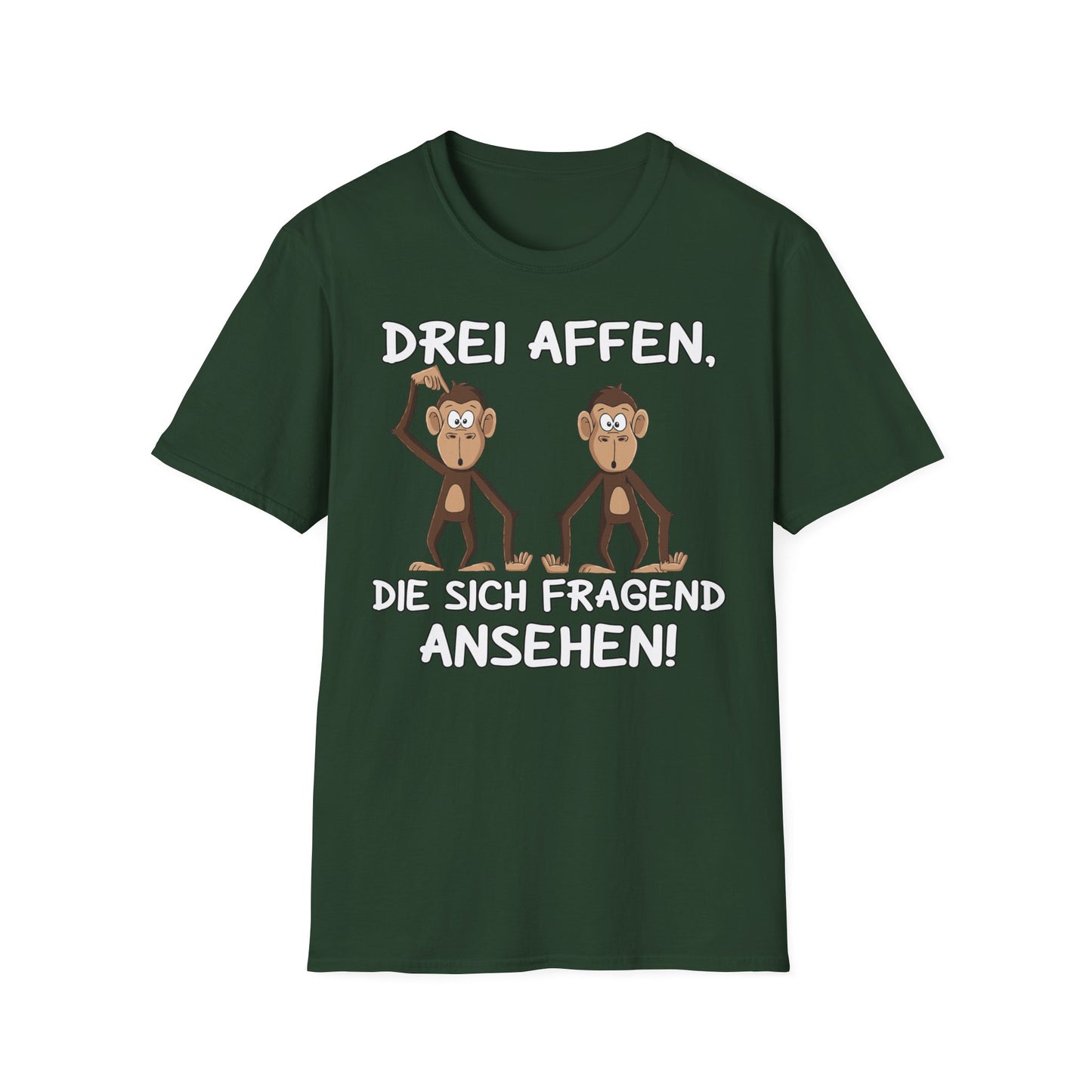 T-Shirt Drei Affen die sich fragend ansehen