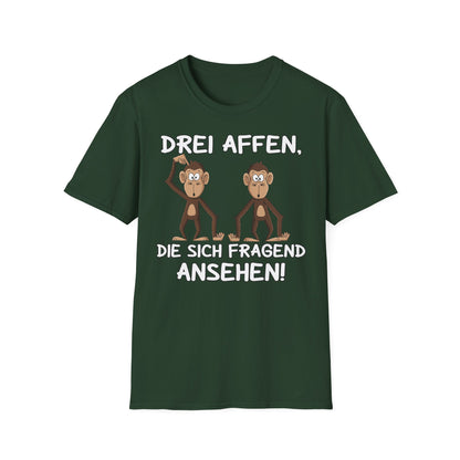 T-Shirt Drei Affen die sich fragend ansehen