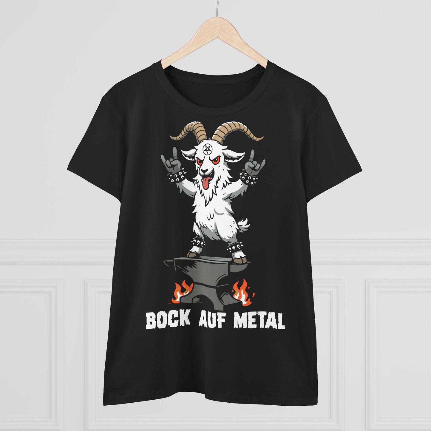 Damen T-Shirt Bock auf Metal