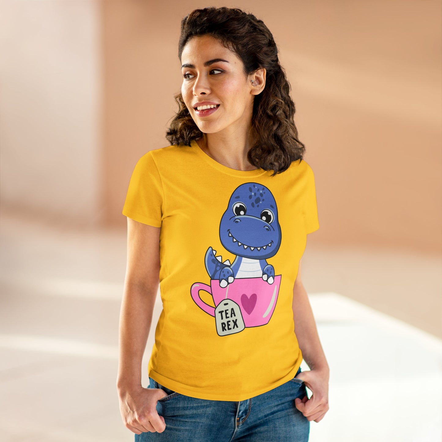 Damen T-Shirt Tea Rex