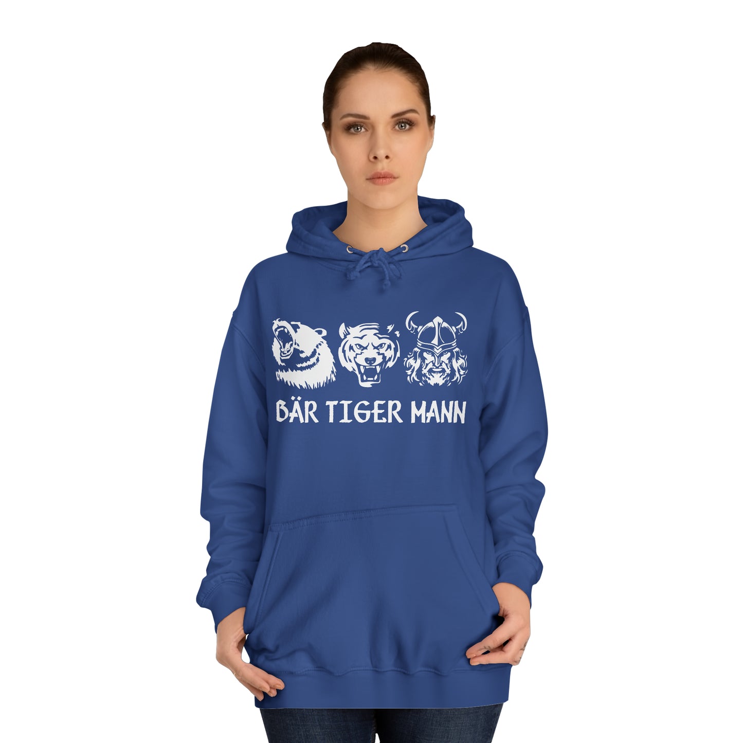 Unisex Hoodie Bär Tiger Mann