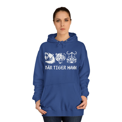 Unisex Hoodie Bär Tiger Mann