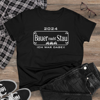 Damen T-Shirt Bauer macht Stau