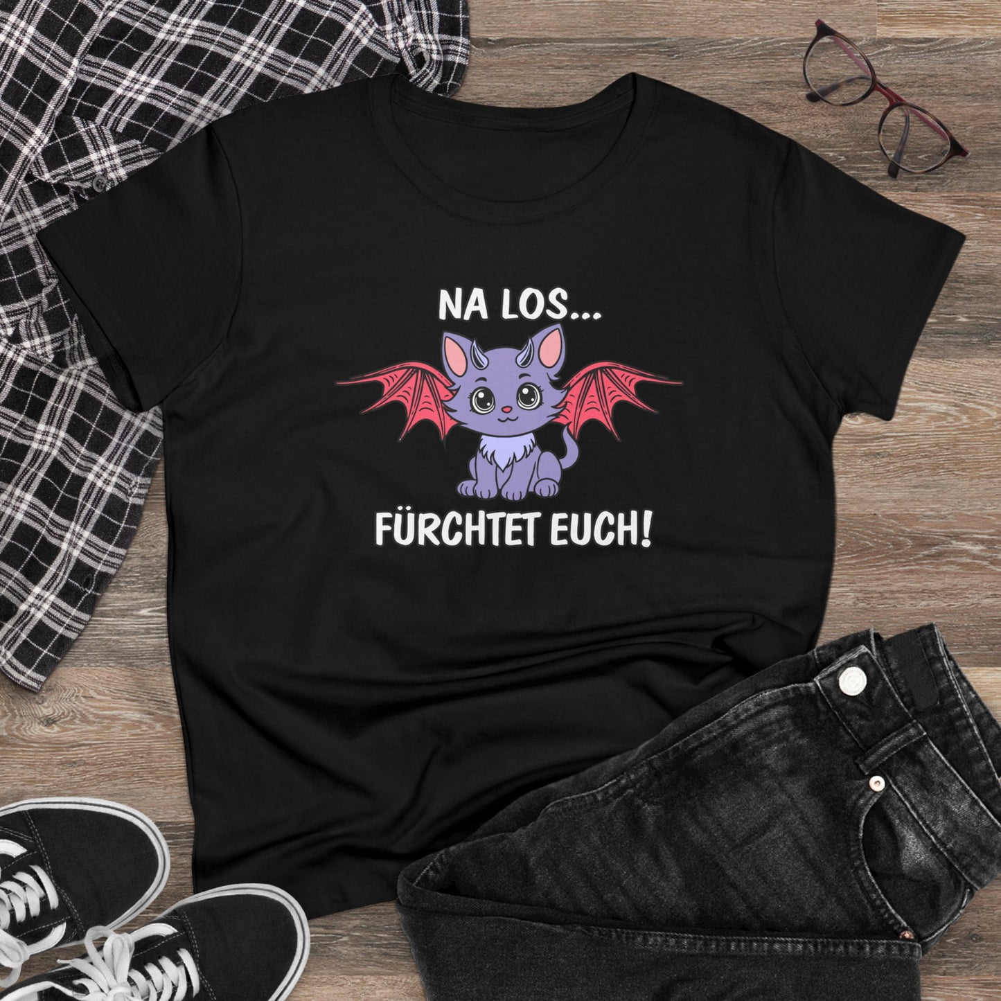 Damen T-Shirt Na los fürchtet Euch