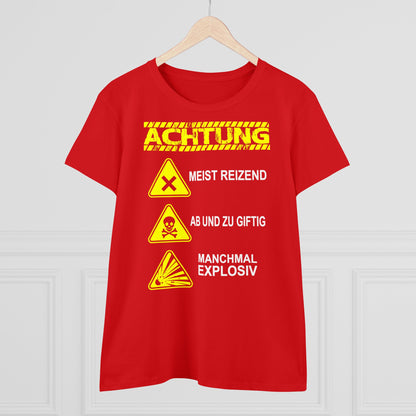 Damen T-Shirt Achtung