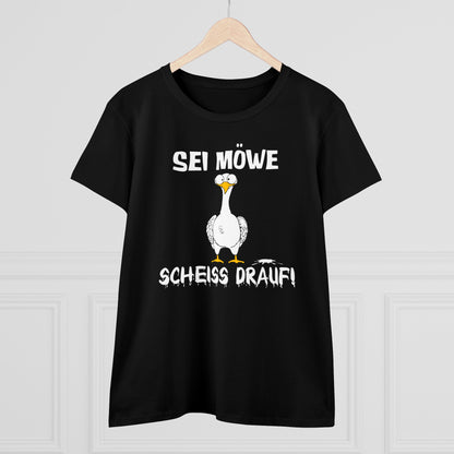Damen T-Shirt Sei Möwe scheiss drauf