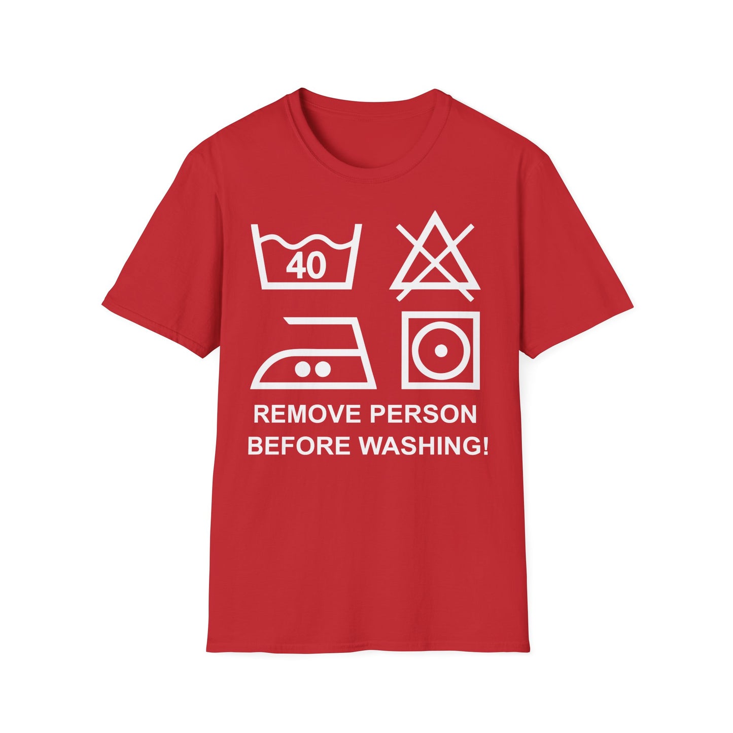 T-Shirt Remove Person before washing
