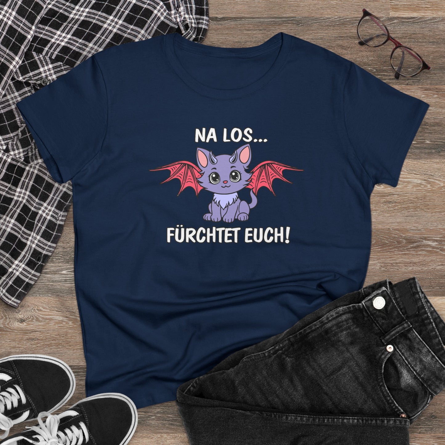 Damen T-Shirt Na los fürchtet Euch