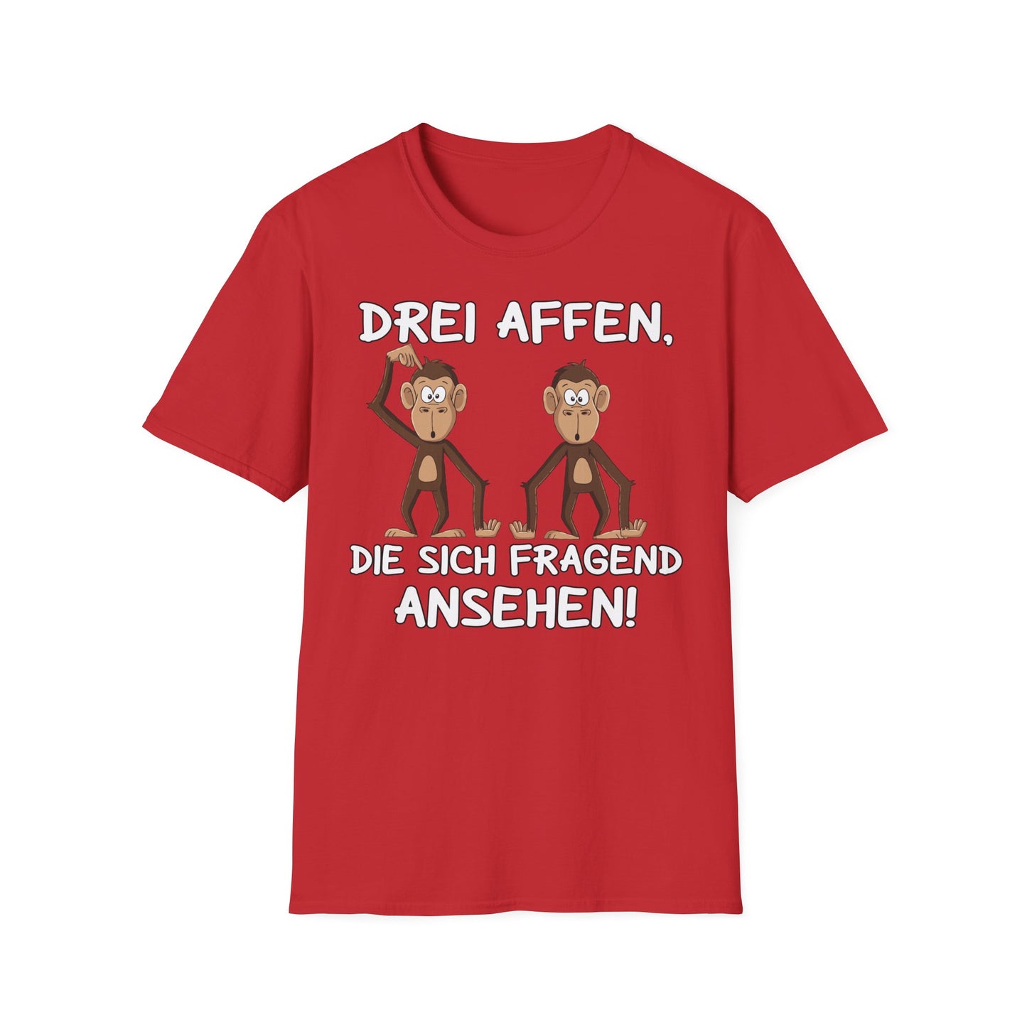 T-Shirt Drei Affen die sich fragend ansehen