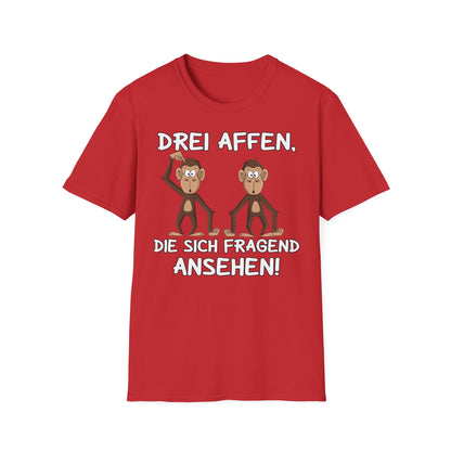 T-Shirt Drei Affen die sich fragend ansehen