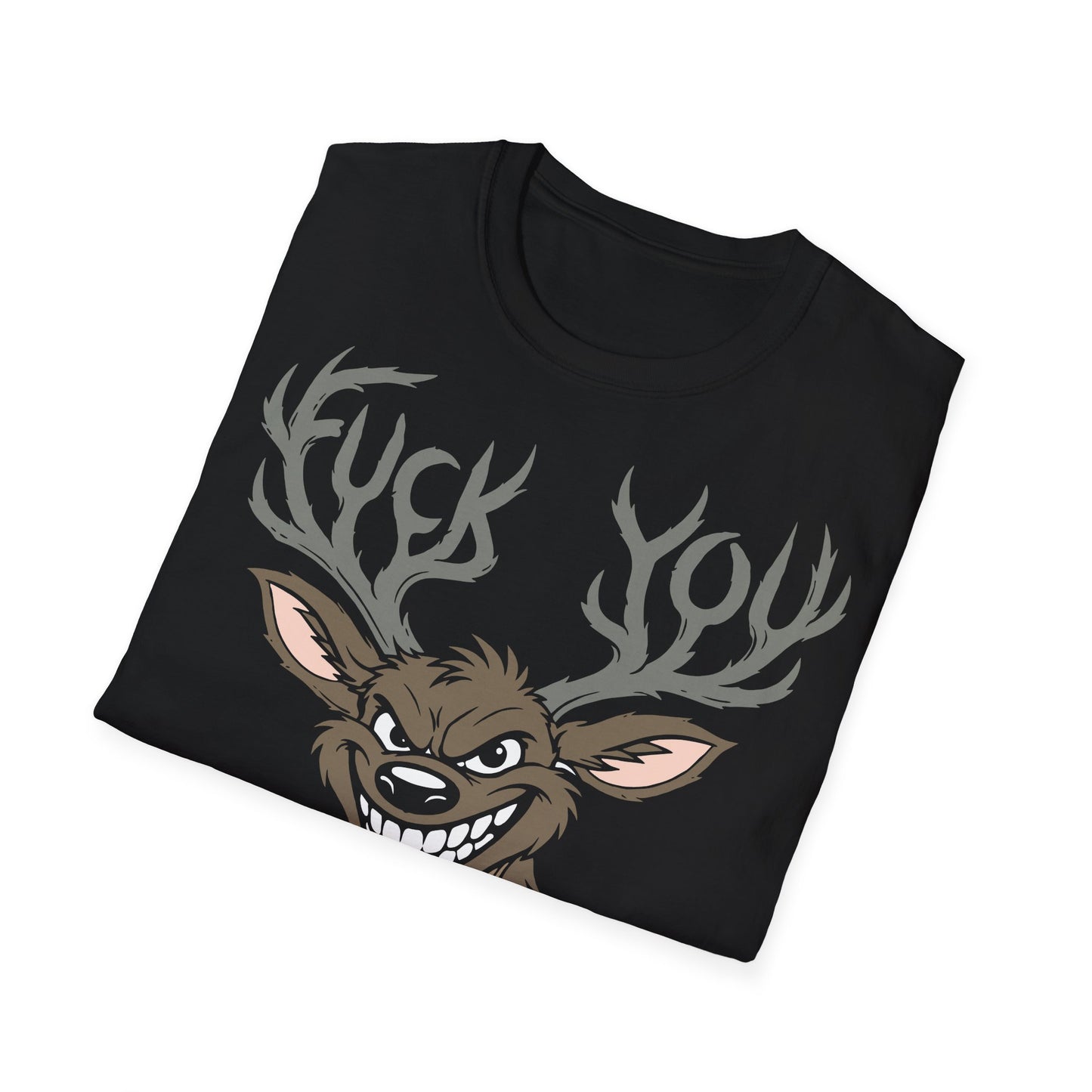 T-Shirt (bis 5XL) Hirsch Fuck you