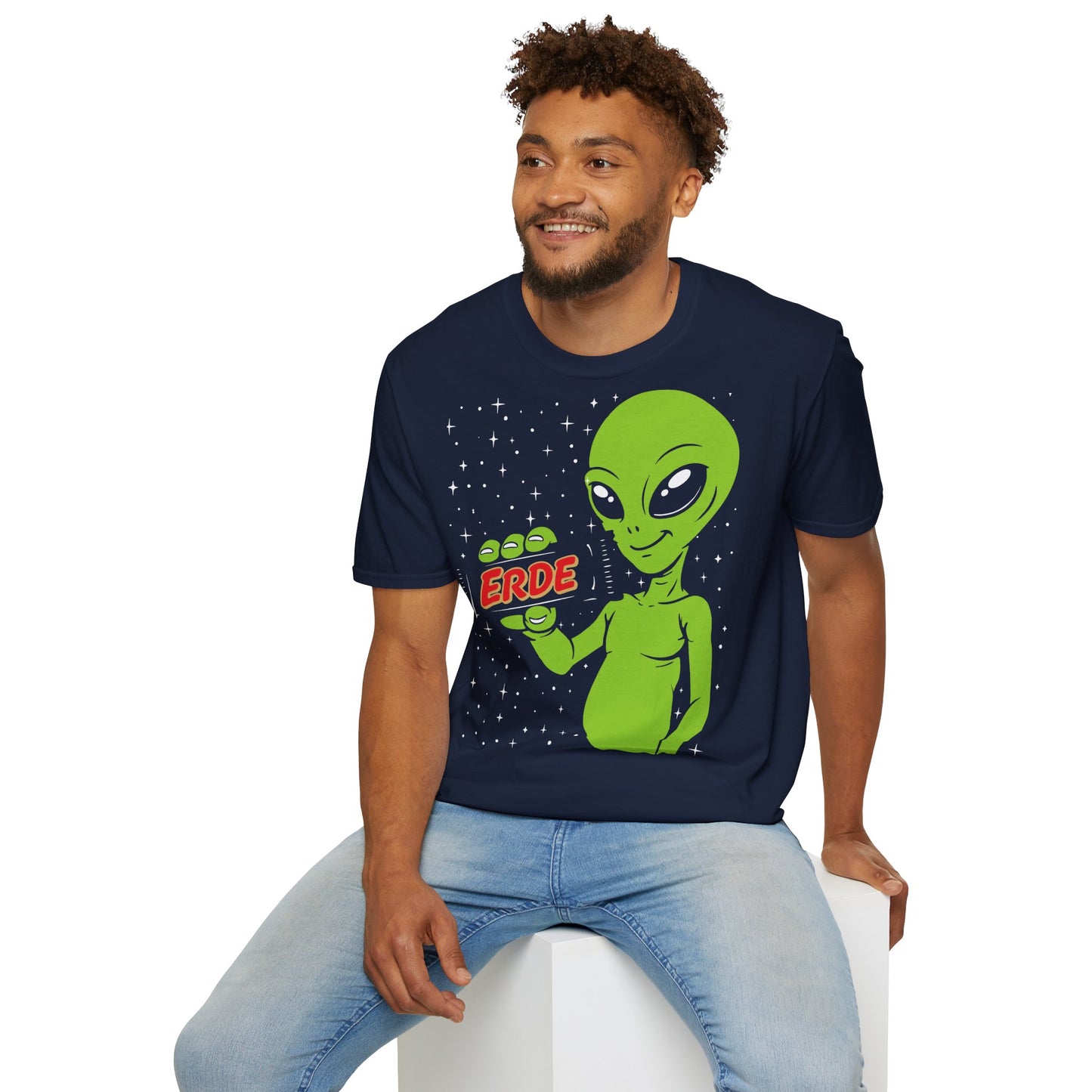 T-Shirt (bis 5XL) Alien Erde Riegel