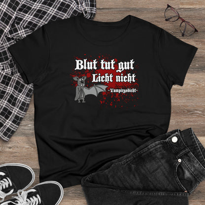 Damen T-Shirt Vampirgedicht