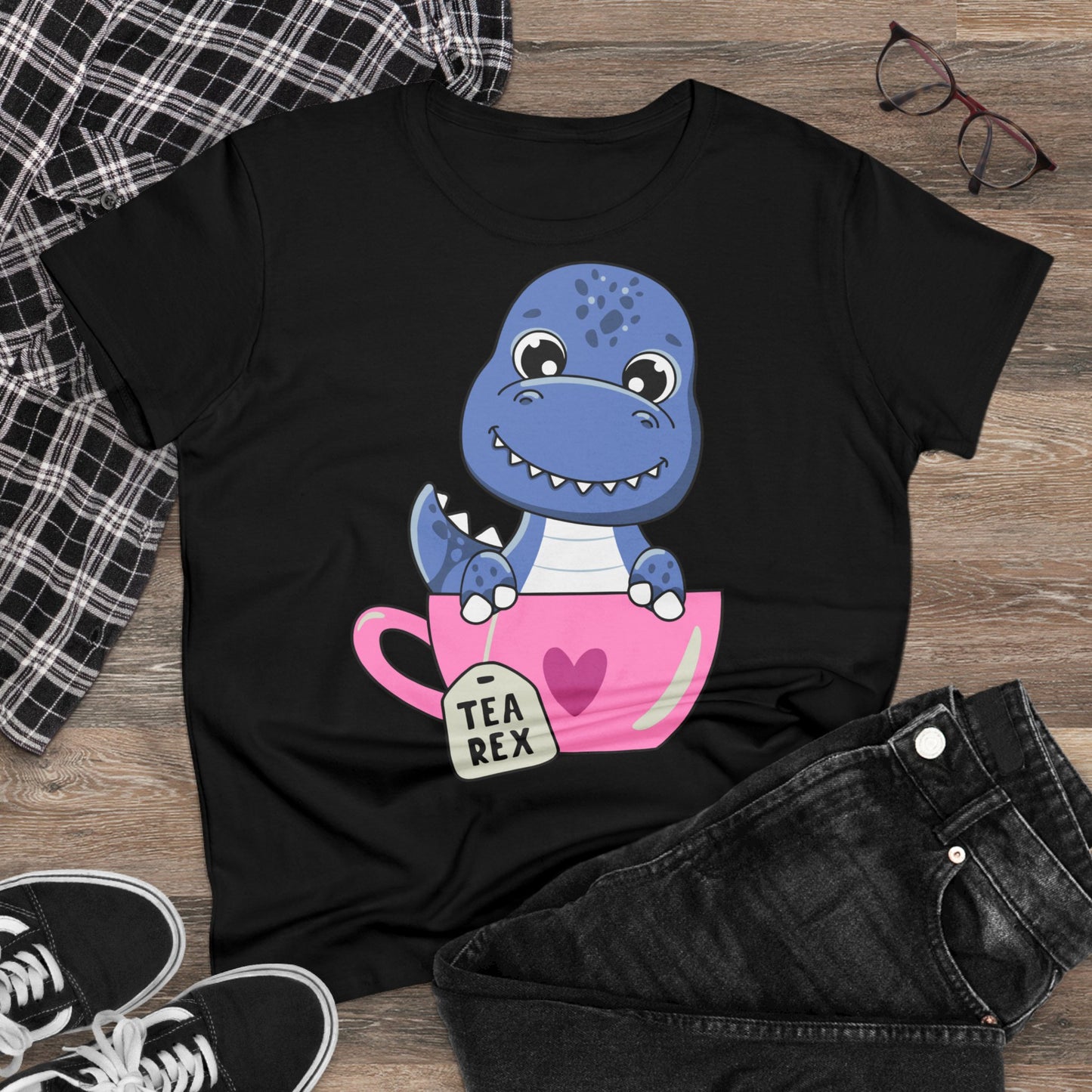 Damen T-Shirt Tea Rex