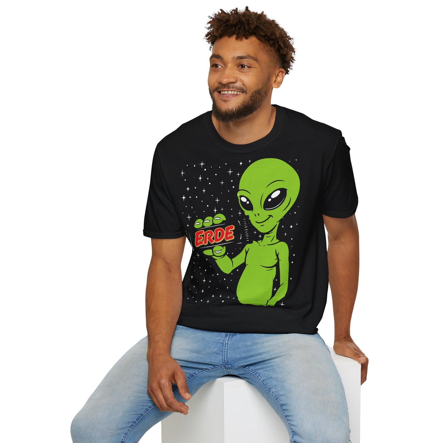 T-Shirt (bis 5XL) Alien Erde Riegel