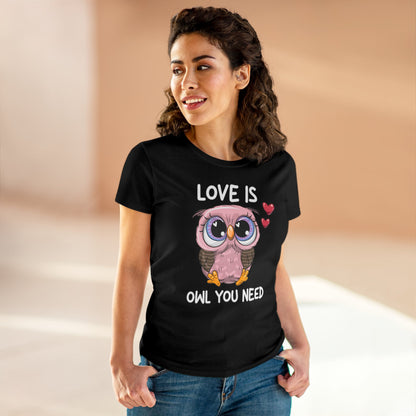 Damen T-Shirt Love is Owl you need