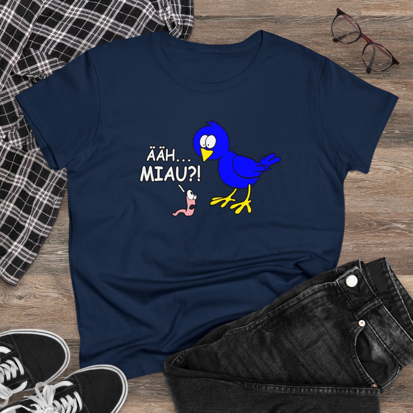 Damen T-Shirt Ääh Miau