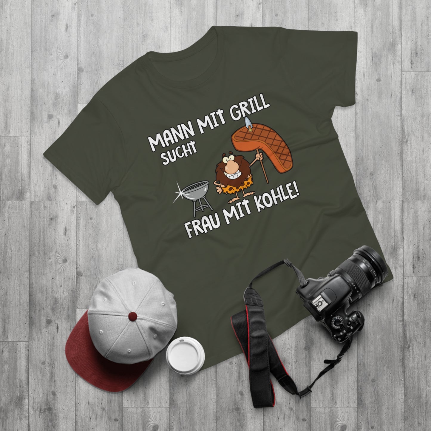 T-Shirt Mann mit Grill sucht Frau mit Kohle (bis 5XL)