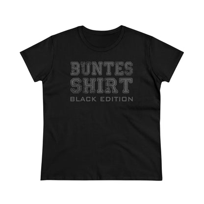Damen T-Shirt Buntes Shirt Black Edition