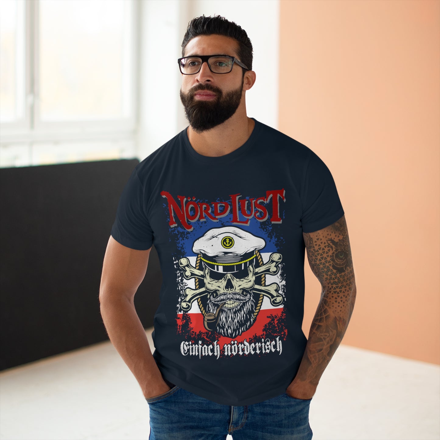 T-Shirt (bis 5XL) NördLust - Einfach nörderisch SH-Flagge