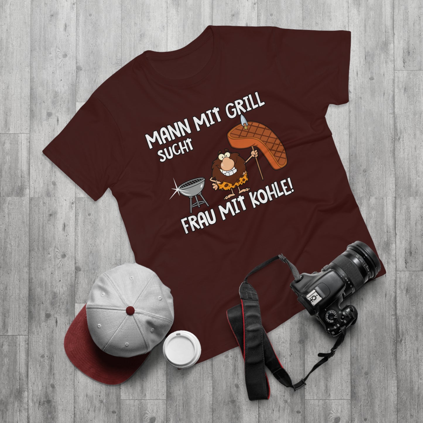 T-Shirt Mann mit Grill sucht Frau mit Kohle (bis 5XL)