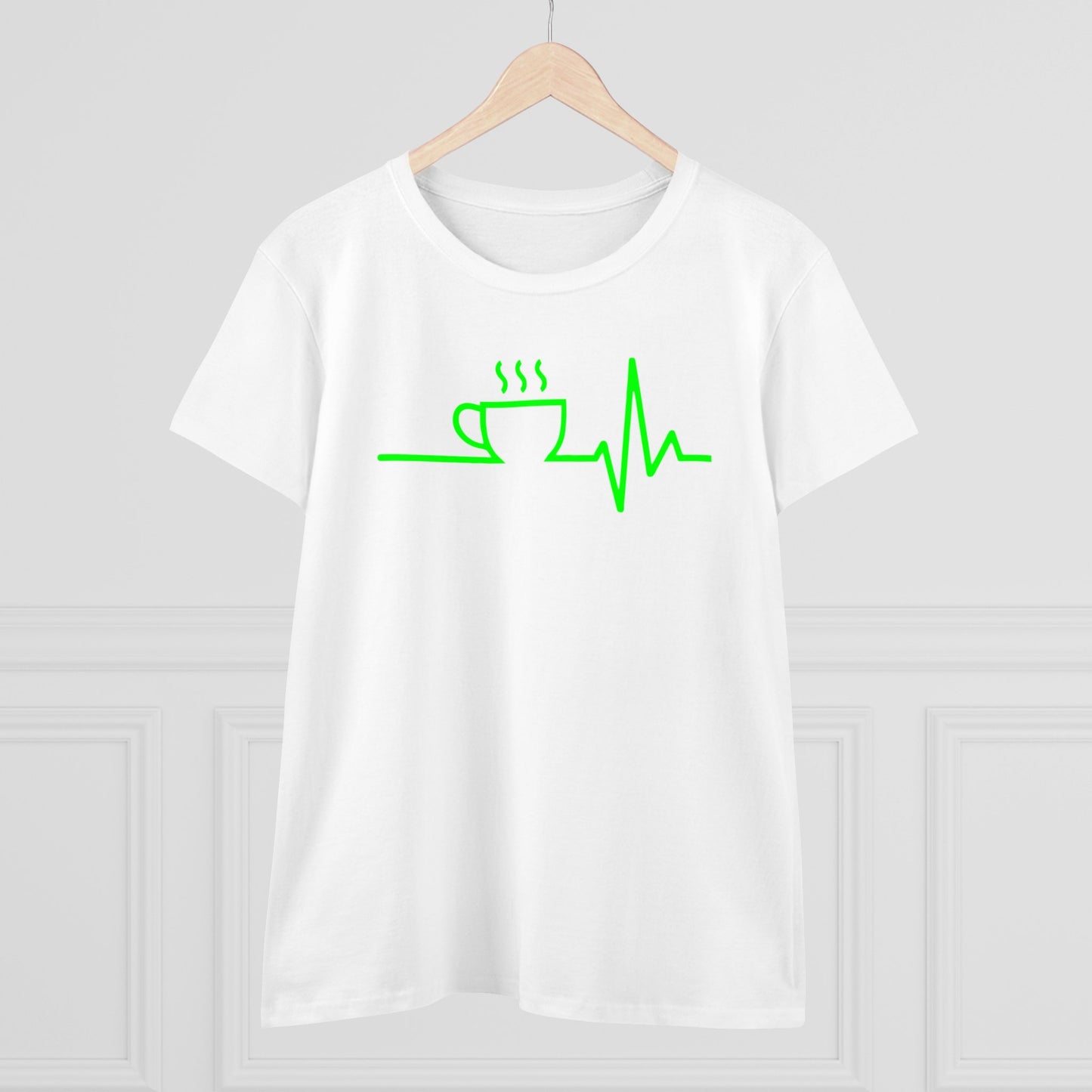 Damen T-Shirt Kaffee EKG
