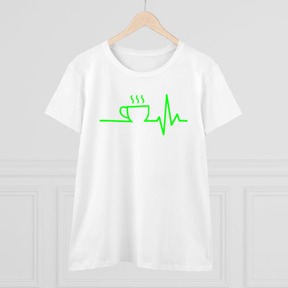 Damen T-Shirt Kaffee EKG