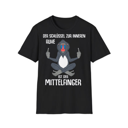T-Shirt (bis 5XL) Der Schlüssel zur inneren Ruhe ist der Mittelfinger