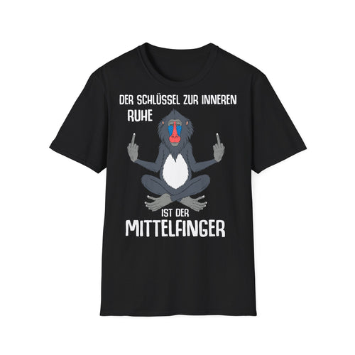 T-Shirt (bis 5XL) Der Schlüssel zur inneren Ruhe ist der Mittelfinger