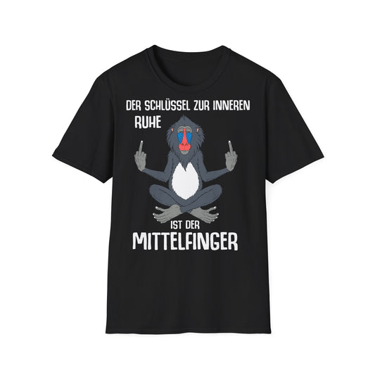 T-Shirt (bis 5XL) Der Schlüssel zur inneren Ruhe ist der Mittelfinger