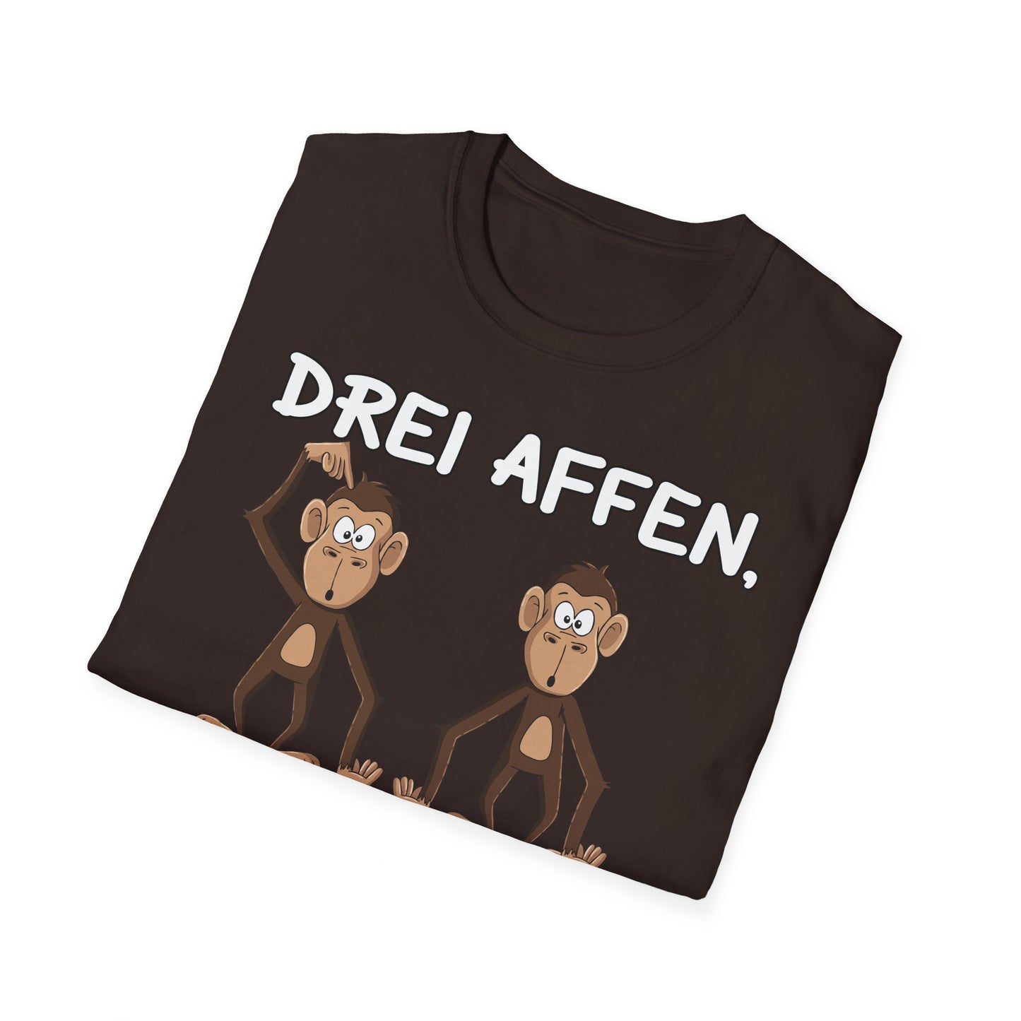 T-Shirt Drei Affen die sich fragend ansehen