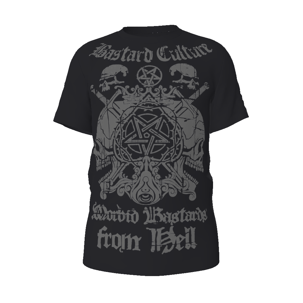 Allover T-Shirt ,All Over T-Shirt,Allover Shirt,Bastard Culture,Warpath,Heavy Metal,Black Metal,Thrash Metal,dark,dunkel,Gothic,dunkle Seele,dark soul,Biker,Metalhead,negative,depressive,without colour,black,morbid,unholy,skull,reaper,Grim Reaper,Death,Dead,Devil,Hell,Hölle,Satan,T-Shirt,schwarz,dunkelschwarz,unbunt,farblos,allergic to colours,Evil,böse,MOQ1,Delivery days 5